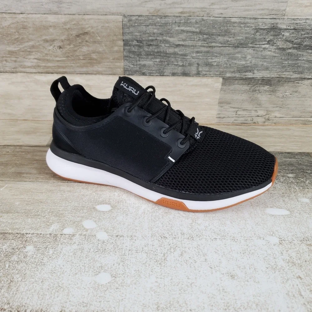 KURU Atom Cloud Women Running Shoes Sz 9.5 M Jet Black Athletic Lace Up Sneakers